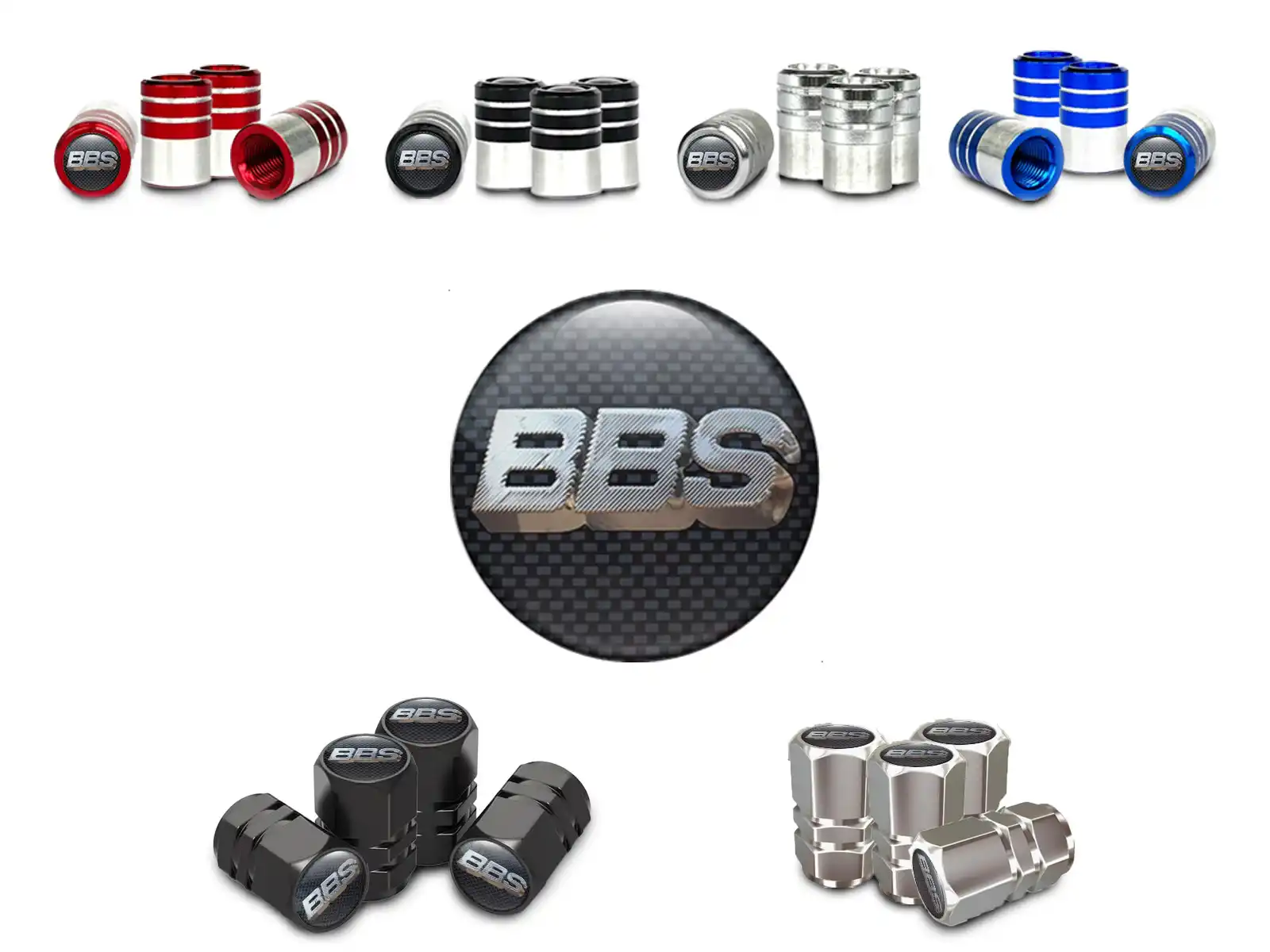 BBS Felgen Ventil Abdeckungenfür Motorrad Gewölbt Stil